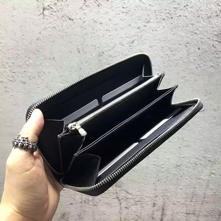 シュプリーム ヴィトン 財布 偽物 ファスナー開閉式 ジッピーウォレット 黒